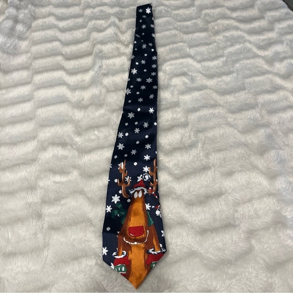 Funtyme Reindeer Christmas Tie. New Without Tags - Picture 2 of 4